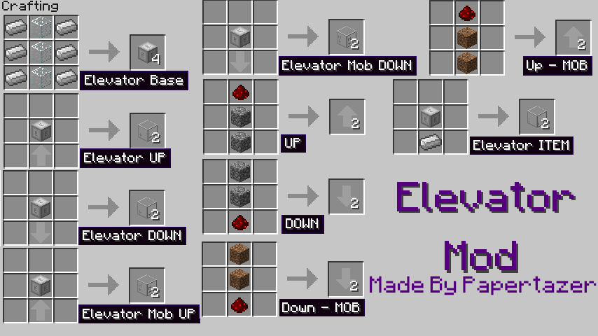 Elevator Mod For Minecraft 1 4 7 1 4 6 1 4 5 Planeta Minecraft