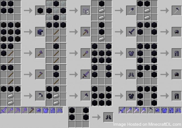 Obsidian Tools Mod Recipe