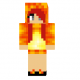 Charmander Girl Skin for Minecraft
