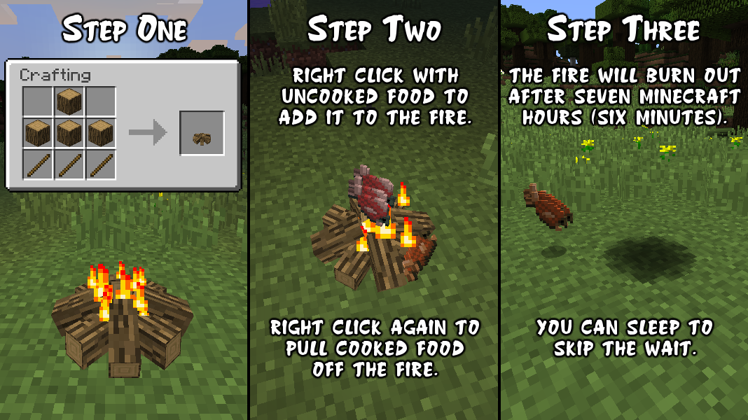 Simple Camp Fire Mod How to use